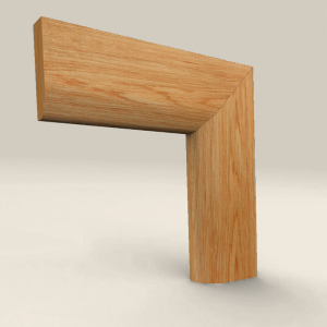 Chamfered Round Solid Oak Architrave Chamfered Round solid oak architrave profile