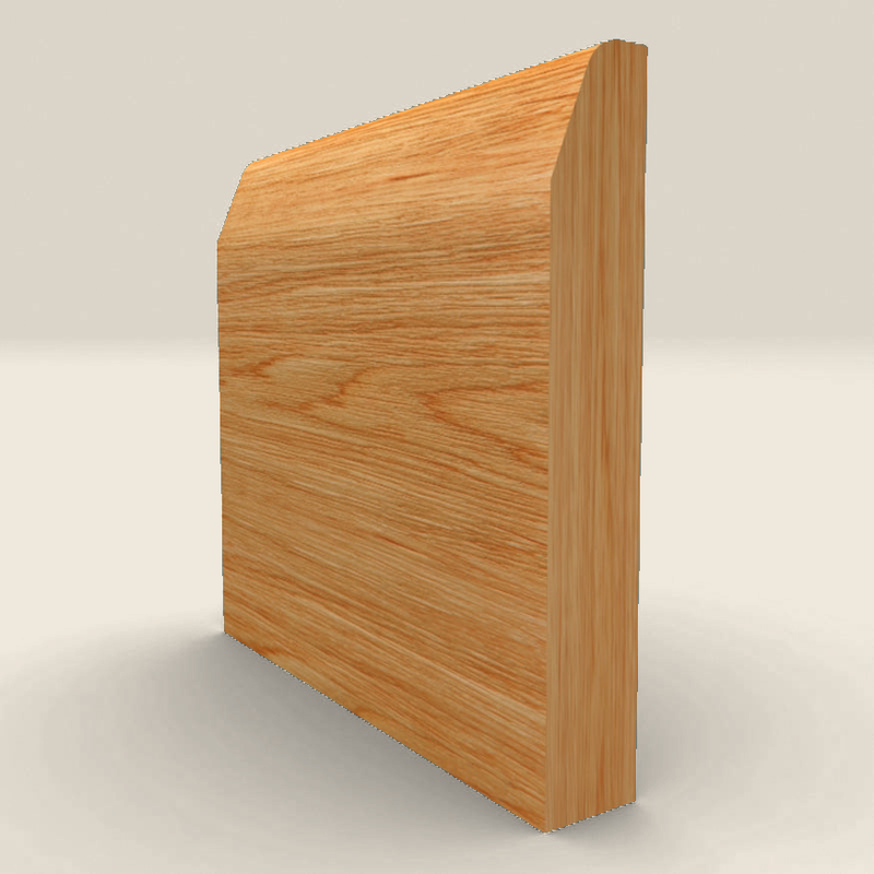 Chamfered Round Solid Oak Skirting Board Chamfered Round solid oak skirting board profile