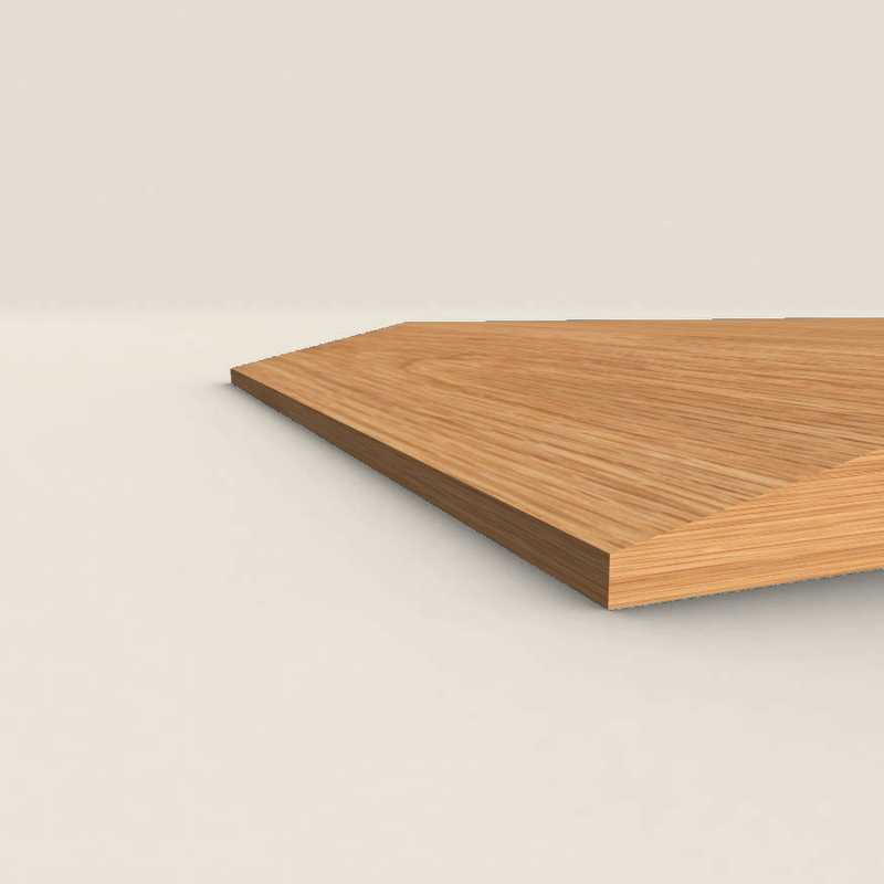 Chamfered Solid Oak Window Board Chamfered solid oak window board profile