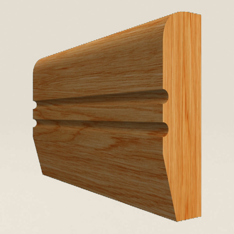 Chamfered Square C Grooved 2 Solid Oak Dado Rail Chamfered Square C Grooved 2 solid oak dado rail profile