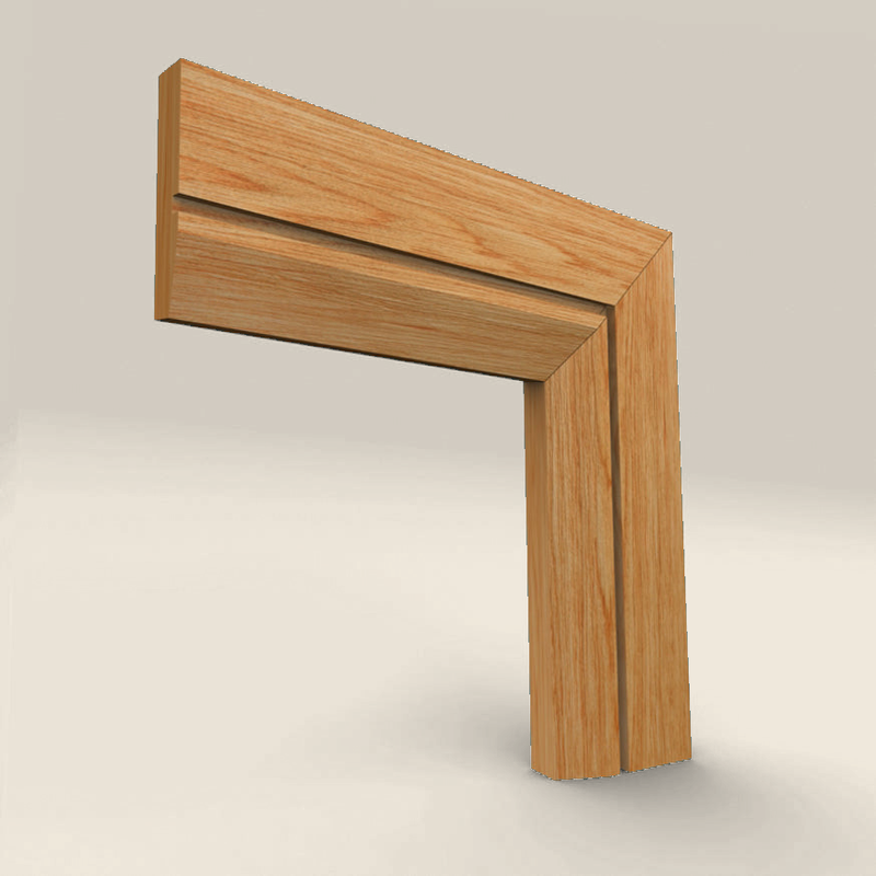 Chamfered Square Grooved Solid Oak Architrave Chamfered Square Grooved solid oak architrave profile