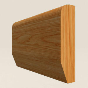 Chamfered Square Solid Oak Dado Rail Chamfered Square solid oak dado rail profile