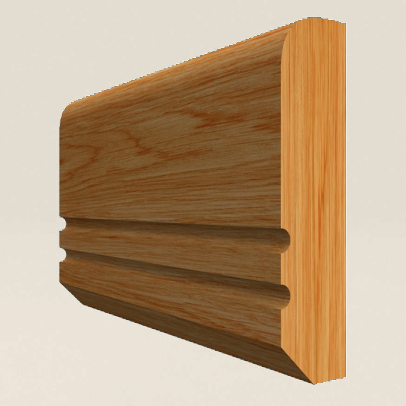 Edge C Grooved 2 Solid Oak Dado Rail Edge C Grooved 2 solid oak dado rail profile