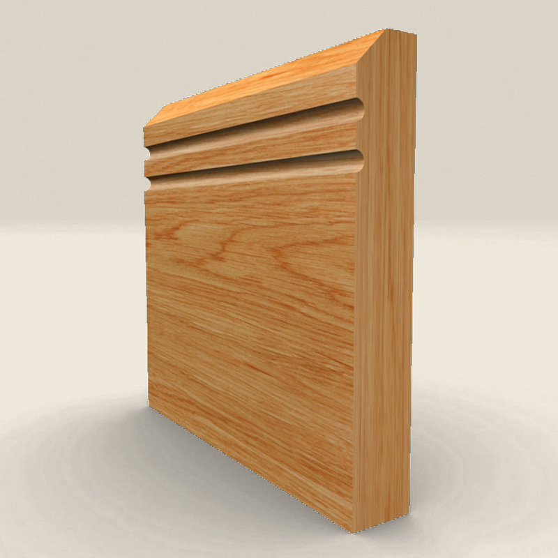 Edge C Grooved 2 Solid Oak Skirting Board Edge C Grooved 2 solid oak skirting board profile
