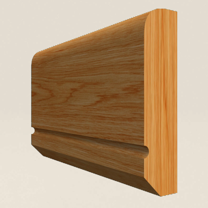 Edge C Grooved Solid Oak Dado Rail Edge C Grooved solid oak dado rail profile