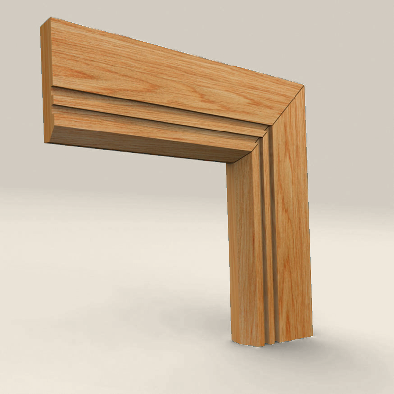 Edge Grooved 2 Solid Oak Architrave Edge Grooved 2 solid oak architrave profile