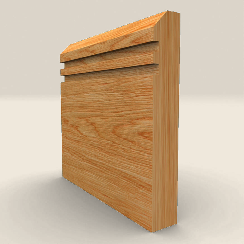 Edge Grooved 2 Solid Oak Skirting Board Edge Grooved 2 solid oak skirting board profile