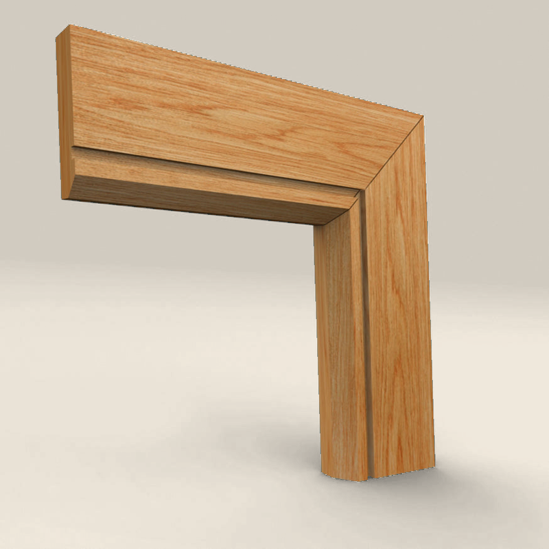 Edge Grooved Solid Oak Architrave Edge Grooved solid oak architrave profile
