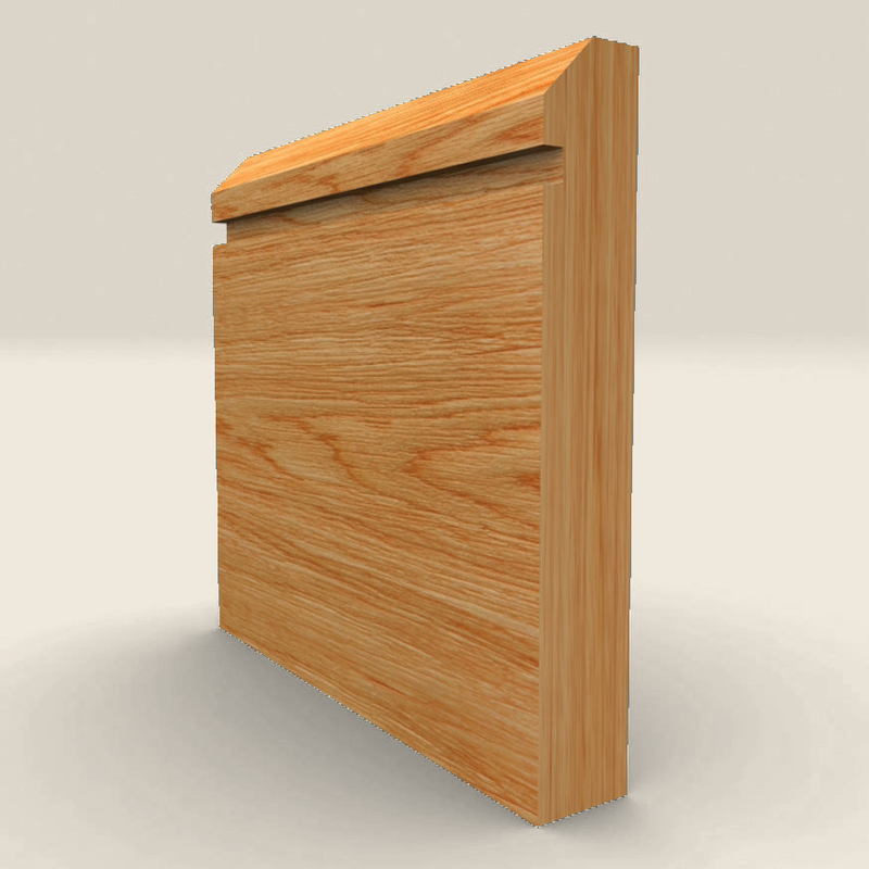 Edge Grooved Solid Oak Skirting Board Edge Grooved solid oak skirting board profile