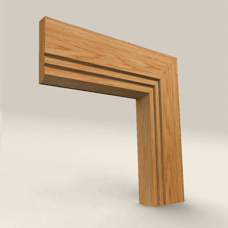Edge V Grooved 2 Solid Oak Architrave Edge V Grooved 2 solid oak architrave profile