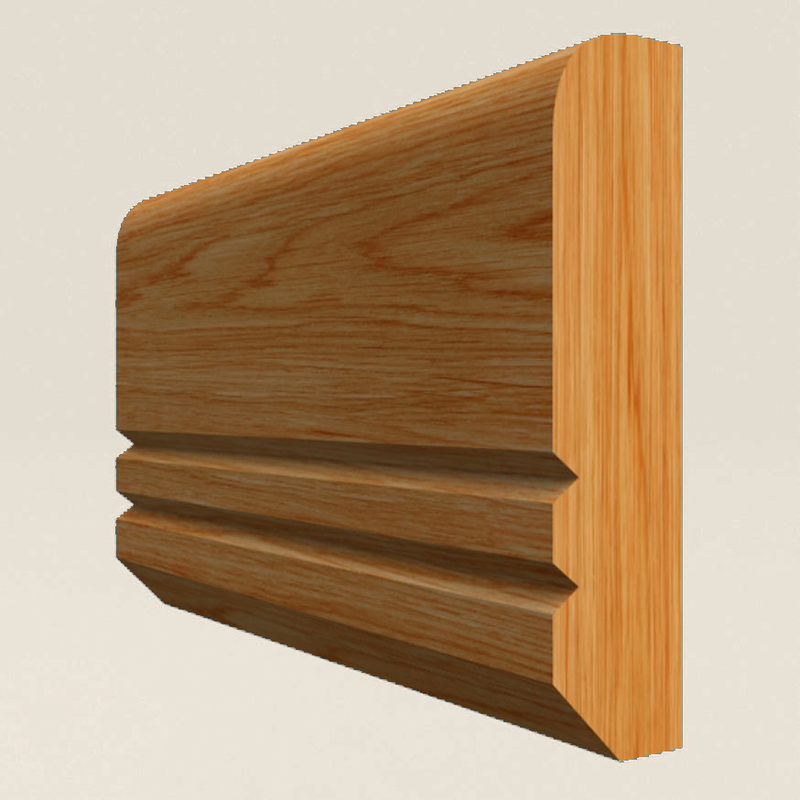 Edge V Grooved 2 Solid Oak Dado Rail Edge V Grooved 2 solid oak dado rail profile