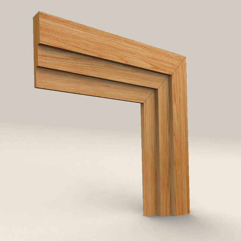 Large Stepped Solid Oak Architrave Large Stepped solid oak architrave profile