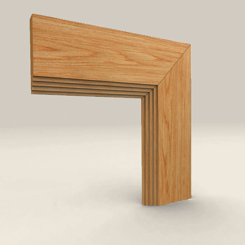 Mini Stepped Solid Oak Architrave Mini Stepped solid oak architrave profile