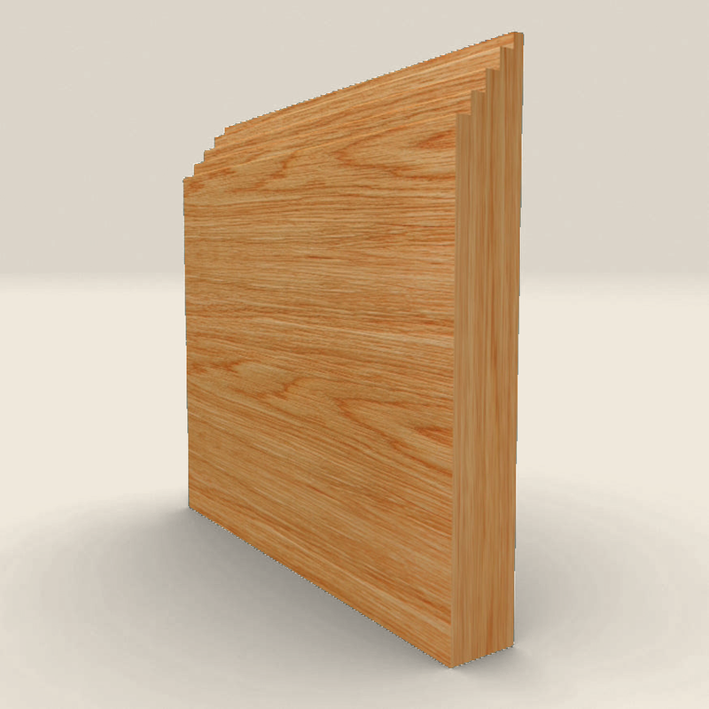 Mini Stepped Solid Oak Skirting Board Mini Stepped solid oak skirting board profile