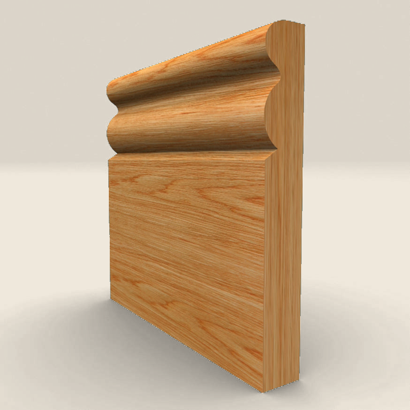 Ogee 3 Solid Oak Skirting Board Ogee 3 solid oak skirting board profile