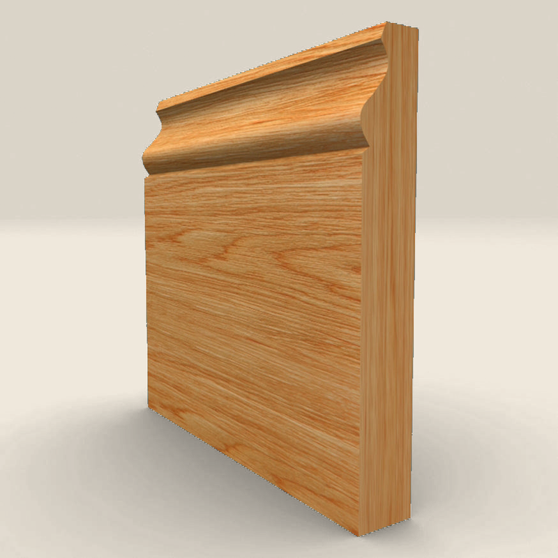 Ovolo Mini Solid Oak Skirting Board Ovolo Mini solid oak skirting board profile