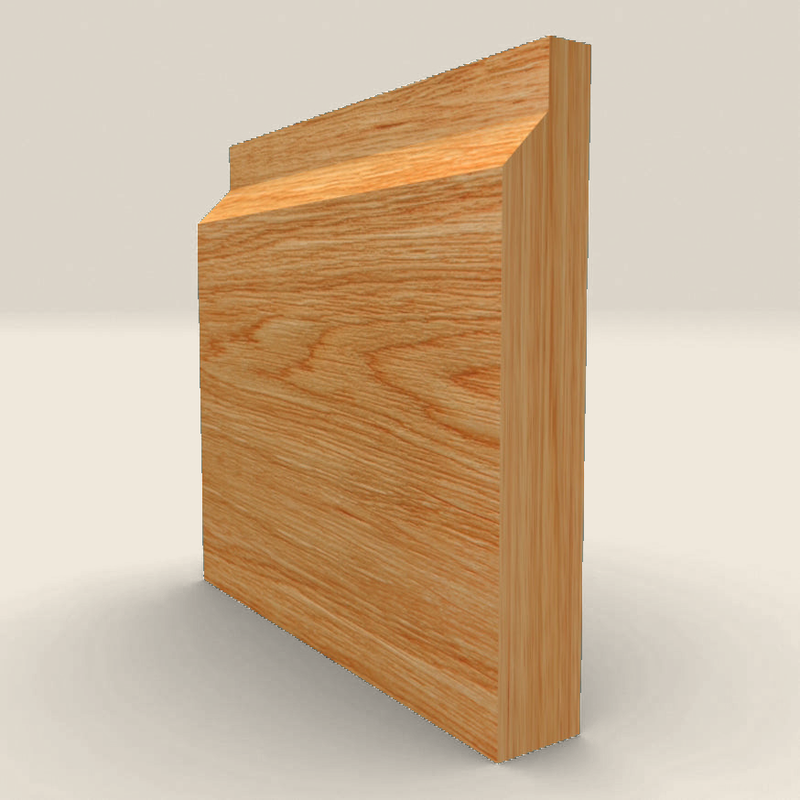 Rebate 45 Solid Oak Skirting Board Rebate 45 solid oak skirting board profile