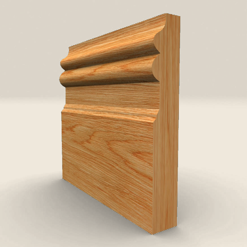 Regency B Solid Oak Skirting Board Regency B solid oak skirting board profile