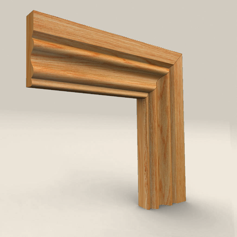 Regency D Solid Oak Architrave Regency D solid oak architrave profile
