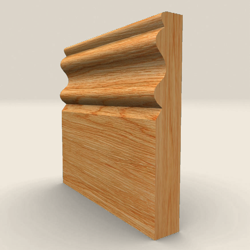 Regency D Solid Oak Skirting Board Regency D solid oak skirting board profile