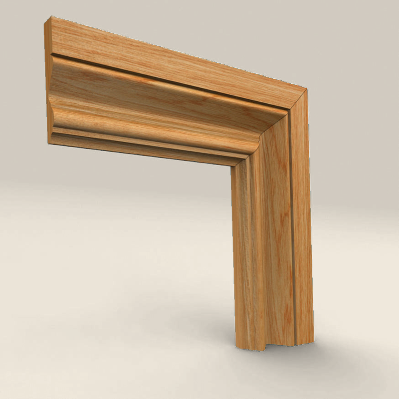 Royal A Solid Oak Architrave Royal A solid oak architrave profile