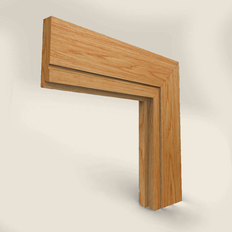 Single Step C Grooved Solid Oak Architrave Single Step C Grooved solid oak architrave profile
