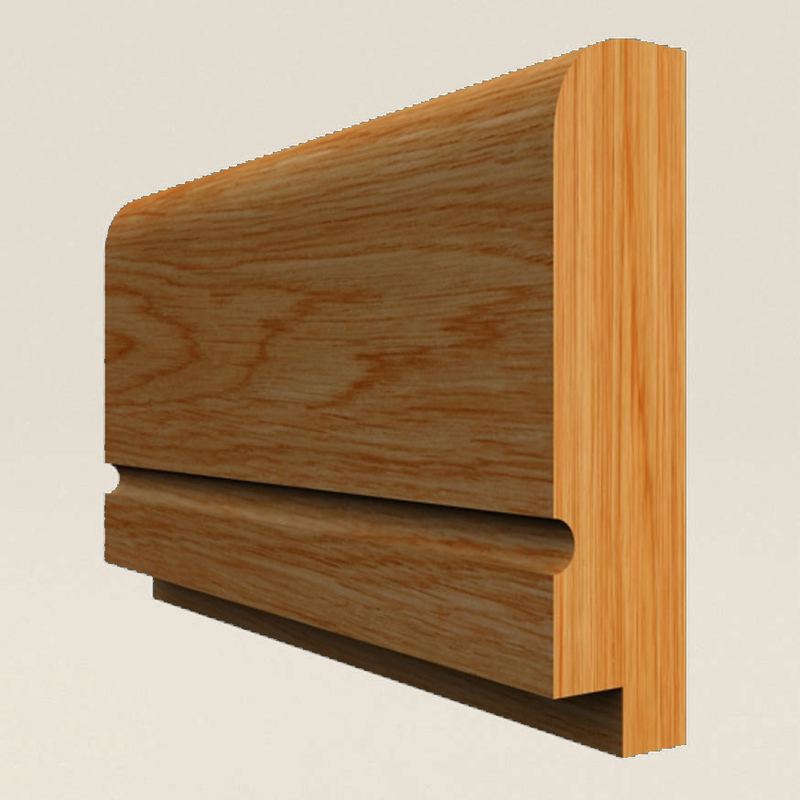 Single Step C Grooved Solid Oak Dado Rail Single Step C Grooved solid oak dado rail profile