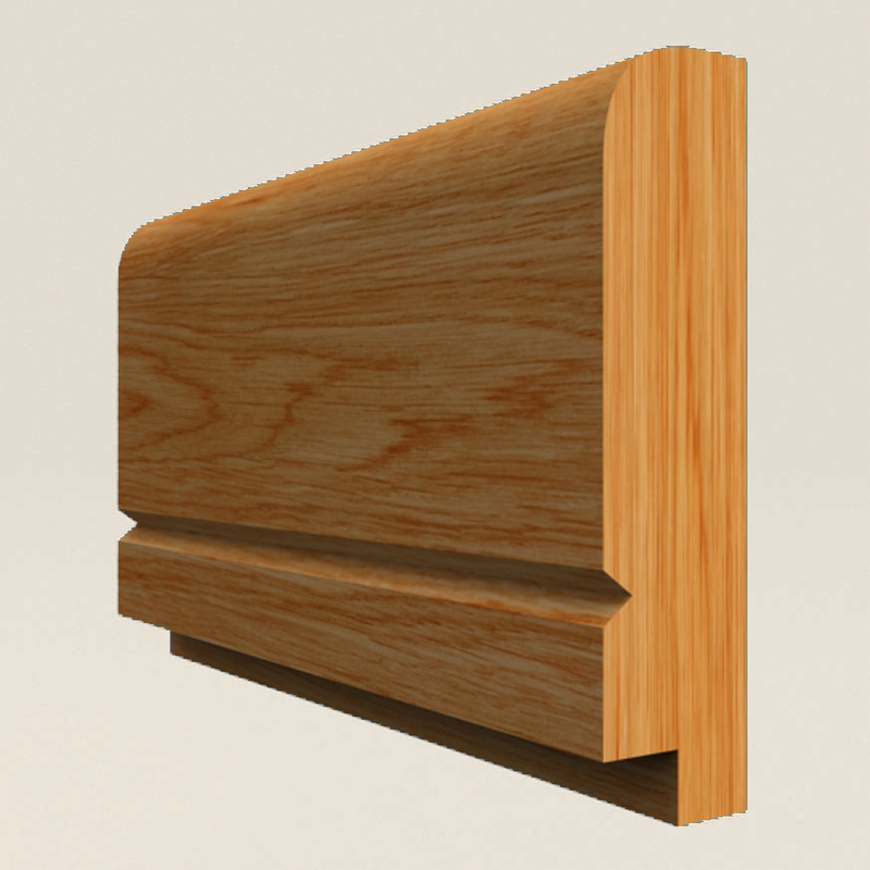Single Step V Grooved Solid Oak Dado Rail Single Step V Grooved solid oak dado rail profile