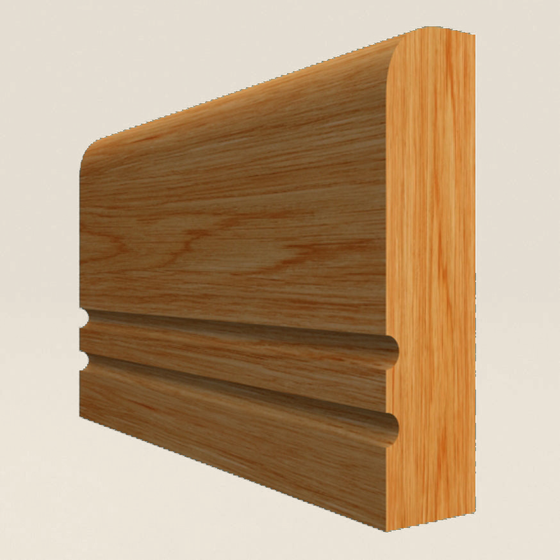 Square Edge C Grooved 2 Solid Oak Dado Rail Square Edge C Grooved 2 solid oak dado rail profile