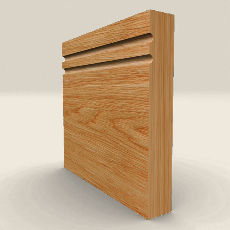 Square Edge C Grooved 2 Solid Oak Skirting Board Square Edge C Grooved 2 solid oak skirting board profile
