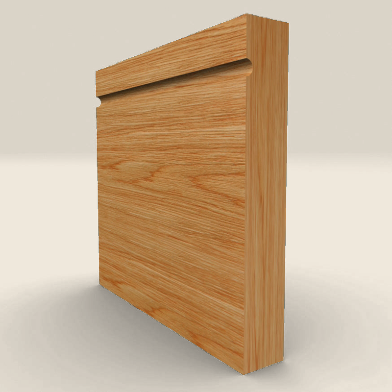 Square Edge C Grooved Solid Oak Skirting Board Square Edge C Grooved solid oak skirting board profile