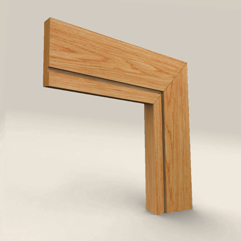 Square Edge Grooved Solid Oak Architrave Square Edge Grooved solid oak architrave profile