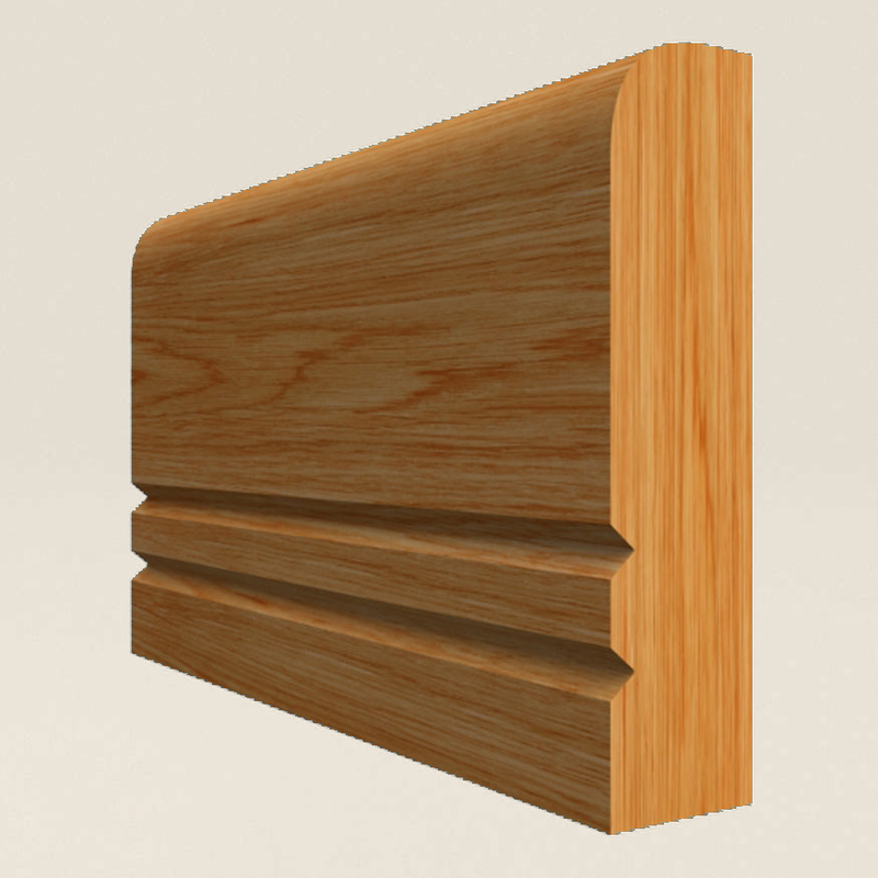 Square Edge V Grooved 2 Solid Oak Dado Rail Square Edge V Grooved 2 solid oak dado rail profile