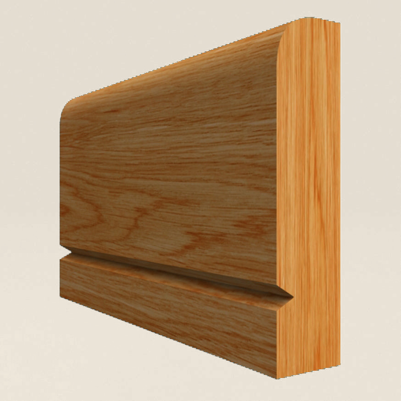Square Edge V Grooved Solid Oak Dado Rail Square Edge V Grooved solid oak dado rail profile
