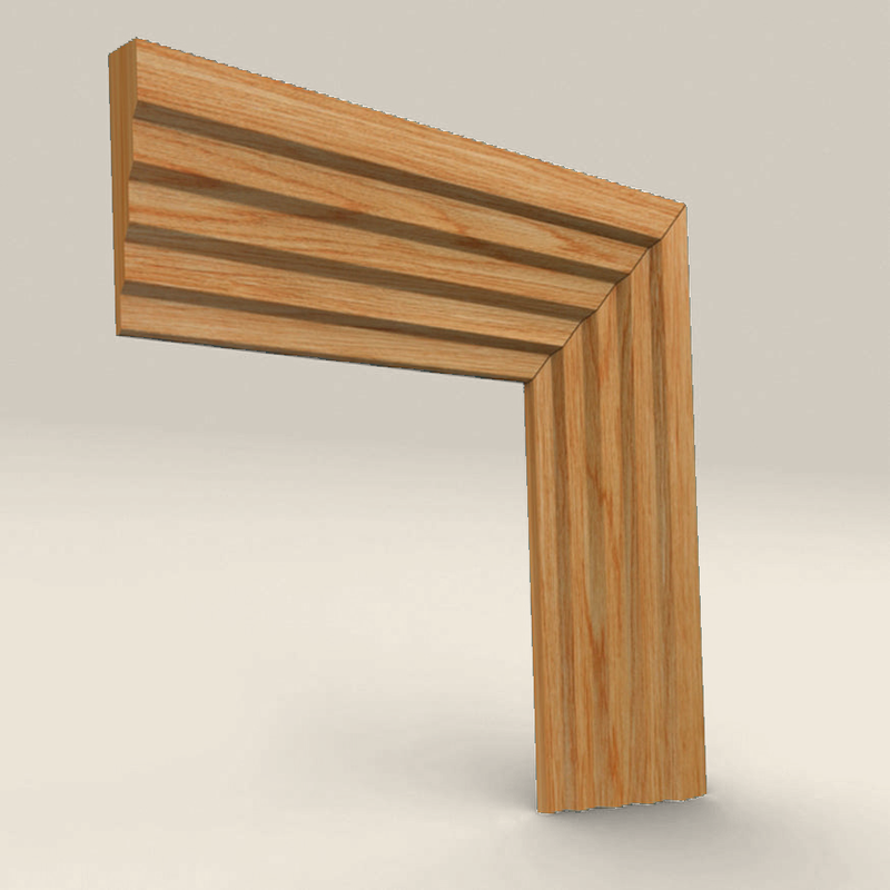 Stepped 3 Solid Oak Architrave Stepped 3 solid oak architrave profile