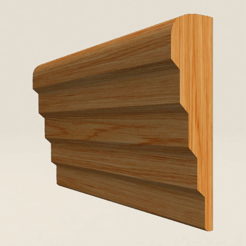 Stepped 3 Solid Oak Dado Rail Stepped 3 solid oak dado rail profile