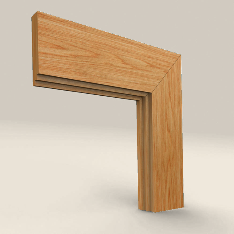 Stepped Solid Oak Architrave Stepped solid oak architrave profile