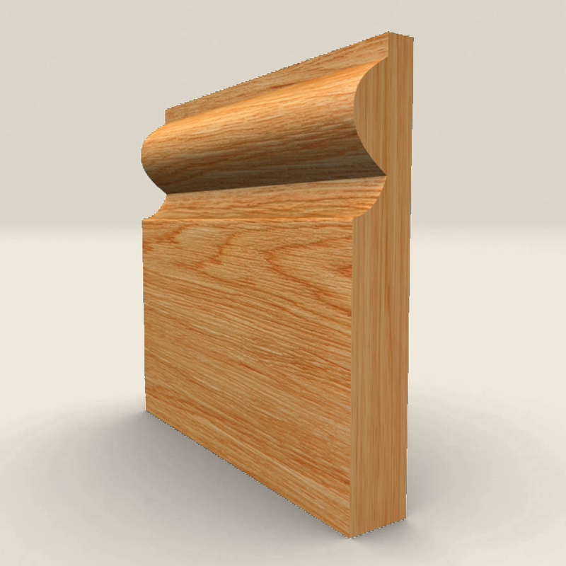 Torus Solid Oak Skirting Board Torus solid oak skirting board profile